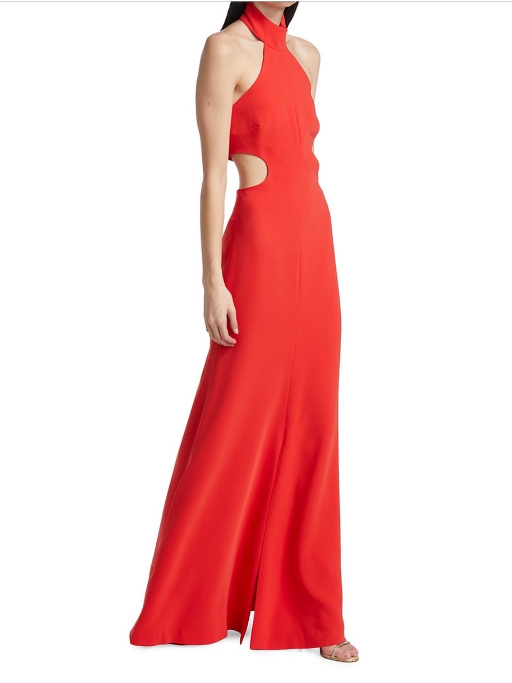 Cinq À Sept Melba Cut-Out Halter Skirt - Red
